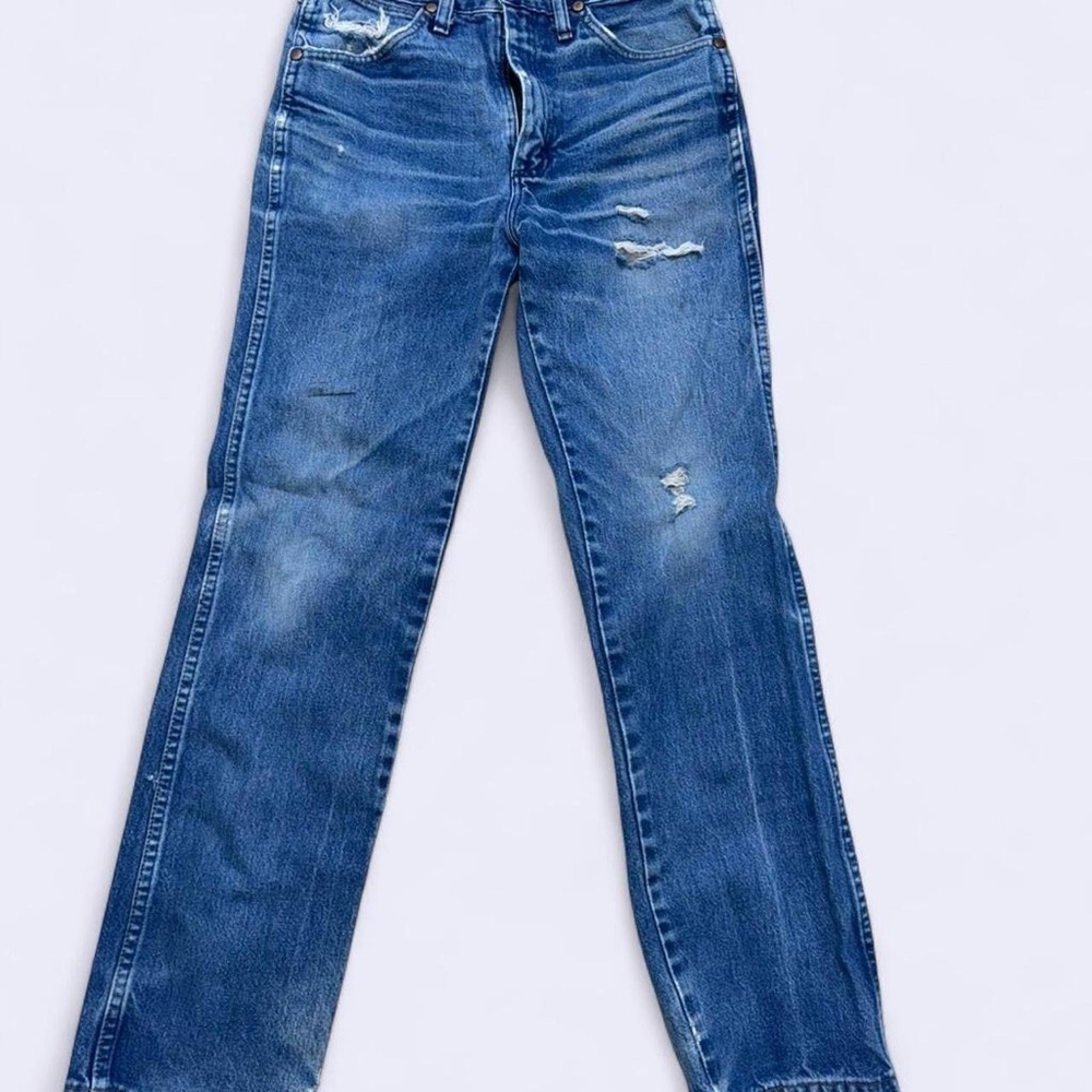 Vintage Wrangler Distressed Slim Straight Jeans – 29x31